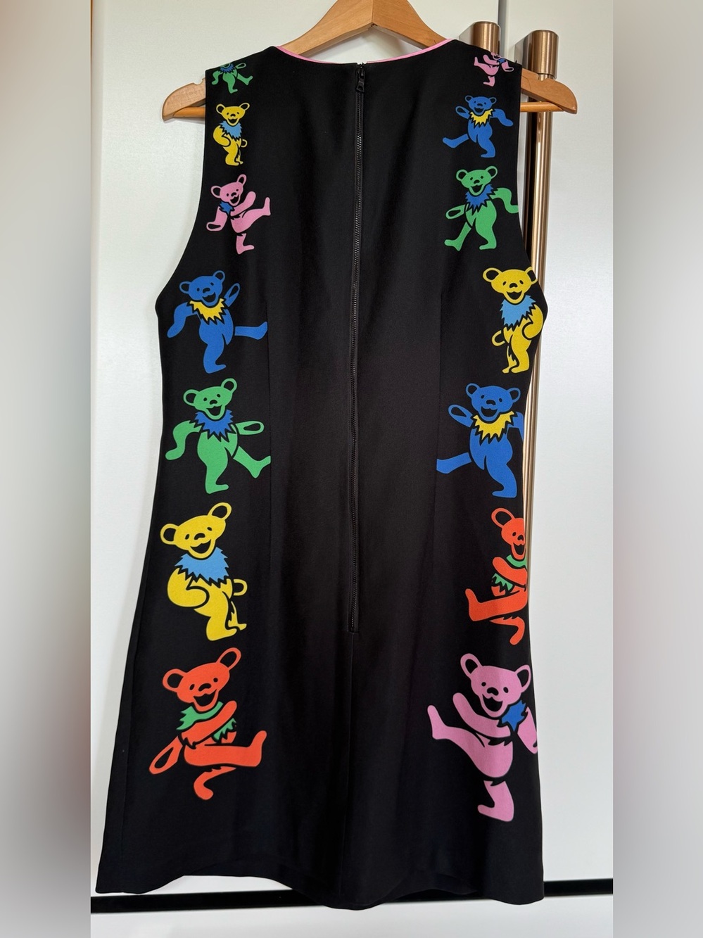 Alice + Olivia x Grateful Dead Dancing Bears Mini Shift Dress Sz 12 NWT - Picture 2 of 7